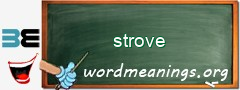 WordMeaning blackboard for strove